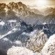 Hochgebirge im Sonnenuntergang