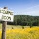 Coming Soon concept - Coming Soon concept written on a field sign