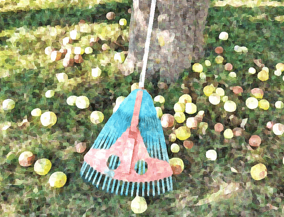 recoger manzanas