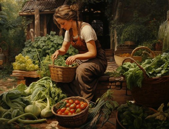 verduras en jardín