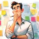CEO priorizando tareas whiteboard