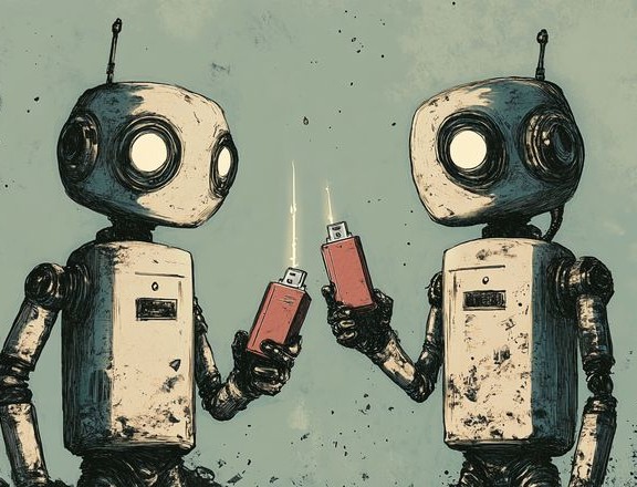 robots pilas
