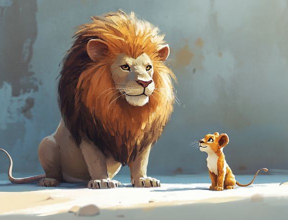leon grande y pequeno