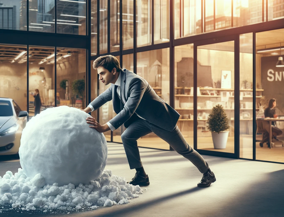 emprendedor bola nieva