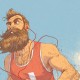 corredor con barba larga