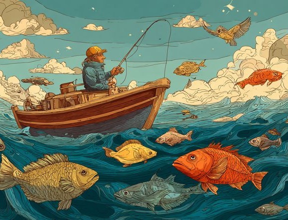 pescador en barco