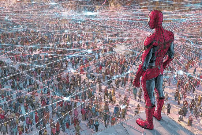red de contactos Spiderman